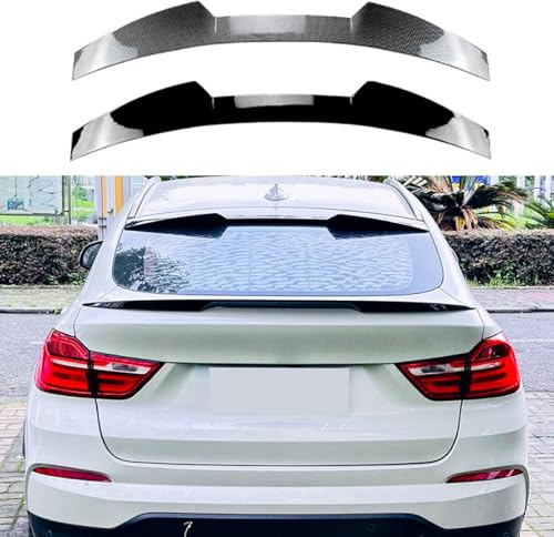 GGOIN Car Rear Spoilers for BMW X4 F26 2014-2018, Car Window Top Spoiler Lip Wing Pressure Reduction Tail Spoiler Lid Wing Auto Accessories,A Bright Black