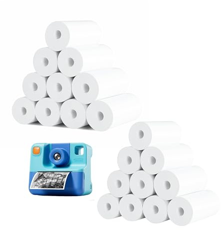 Double Dragon 57x25mm Premium Thermopapier – 10 Jahre Bildhaltbarkeit | Für Kinder-Sofortbildkameras, PDQ-Belegdrucker & Mini-Thermodrucker | BPA-frei, tintenfrei (20 Rollen)