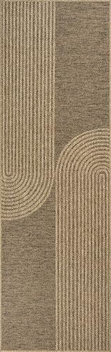 Soil – ca. 60 x 180 cm Outdoor Teppich wetterfest Jute-Look Balkon Terrasse | Outdoor Teppich für Balkon, Terrasse & Garten, wetterfest, UV-beständig & pflegeleicht, moderner Jute-Look