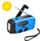 Emergencia Radio Solar, Radio Meteorológica De Emergencia 2000MAh, Manivela Solar, Resistente Al Agua IPX3 Meteorológica Am/FM/NOAA con Linterna LED, Recargable USB
