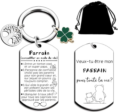 LKJHGF Cadeau Parrain Porteclef Chaque Frère Formidable Se Révèle Être Un Parrain Exceptionnel - Cadeau Futur Parrain - Surprise Annonce Grossesse Garçon/Fille Naissance Bébé Gender Reveal (1)