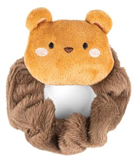 MOFU MOFU - Scrunchies Peluche Ufficiali Mofu Mofu, Elastici per Capelli in Pelucghe con Applicazione 3D, con Confezione in Pvc, Ideali per Bambine e Ragazze, 11x11h cm