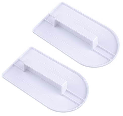 2Pcs White 14.5x8cm Plastic Fondant Smoother Cake Decorating Icing Polisher Tool for Sugar Craft Sculpting and Baking