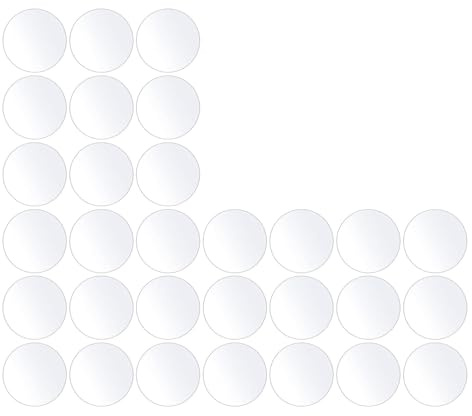 30PCS Strong Double Sided Sticky Pads Heavy Duty Heavy Duty Round Clear Nano Gel Mounting Tape,Precut Wall Adhesive Circles for Photo Frames, Rugs, Home Décor, Office, Car,No Residue Removal