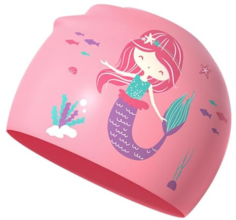 Youding Gorro de Natación Infantil, Diseño con Animales Animados, Sombrero de Natación para Niños, para Niños, Niñas, Adolescentes, Playa, Piscina, Lago, Casa Y Jardín