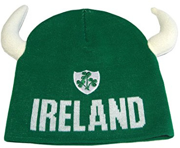 Carrolls Irish Gifts Traditional Craft Ltd. Green Ireland Knit Hat with Horns
