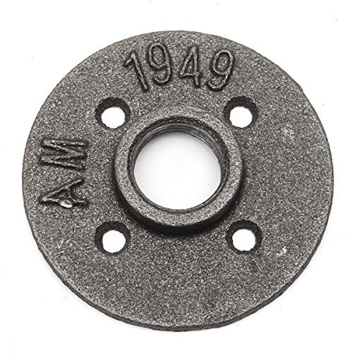 EsportsMJJ 3/4 Inch Black Flansch Eisen Rohr Boden Fitting Sanitär Gewinde Dn20 Vier Löcher Flansch