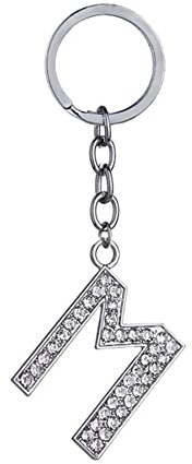 Anawakia Schlüsselanhänger Alphabet 26 englische Buchstaben Glitzersteine Strasssteine Anhänger mit Initialen A B C D E F G H I J K L M N O P R S T U V W X Y Z