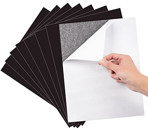 Adhesive Magnetic Sheets for Letter Size 8.5x11 (Pack of 8),Magnet Sheets with Self-Stick Adhesive for Home/Classroom/Office,Easy Cut DIY Paper Craft Magnet