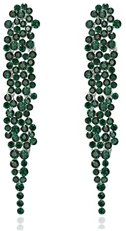 EVER FAITH Statement Ohrringe Strass Kristall Bankett lange Kronleuchter baumeln für Damen Prom Hochzeit Braut