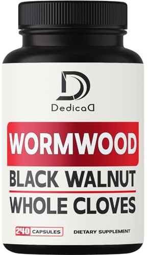 DEDICAD Sweet Wormwood Capsules 1500mg with Black Walnut & Cloves - 240 Vegan Capsules - Artemisia Annua Supplement for Immunity