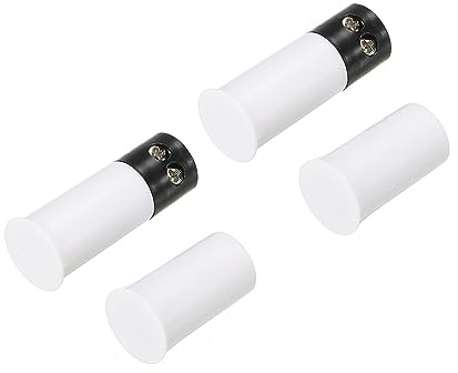 PATIKIL Magnético Lámina Interruptor, 2 Paquete NC Cableado Empotrado Puerta Sensor Ventana Contacto Interruptor para Alarma Sistema, Blanco Negro