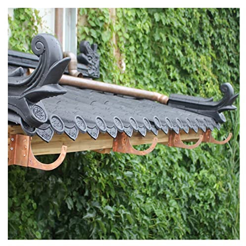 Catene per la pioggia Grondaia in rame Fosso Cortile Grondaia della villa Solarium Imbuto per l'acqua piovana Tubo di scarico Tetto in stile giapponese Accessori per grondaie di drenaggio Sostituzione