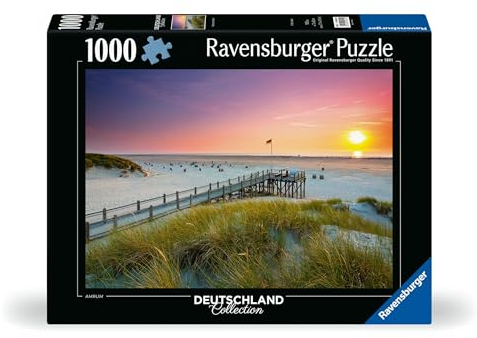 Ravensburger Puzzle 12000690 - Sonnenuntergang über Amrum - 1000 Teile Puzzle für Erwachsene und Kinder ab 14 Jahren, Puzzle mit Strand-Motiv