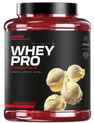 Beverly WHEY PRO 2 kg – Whey Protein Concentrate Premium | 28 g Proteína por Toma | 58 Servicios | Ganancia Muscular Rápida y Recuperación | Ideal Gym y Fitness (2 Kg, Vainilla)