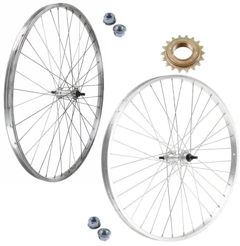 Paire de roues avant et arrière 1V 28 x 1,75 700 x 35 + pignon 18T pour vélo de ville 28