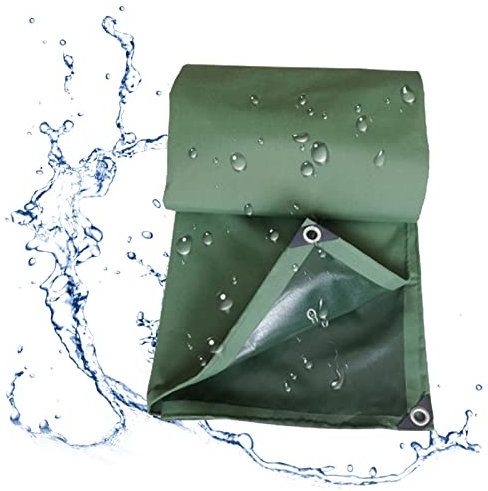RLINZ Telo Impermeabile Esterno Rinforzato Resistente Copertura Impermeabile Protezione Giardino, Teloni for Coperture, Antivento, Antipioggia, Antistrappo in Vari Colori e Misure, 650g/m 6x12m/19.68