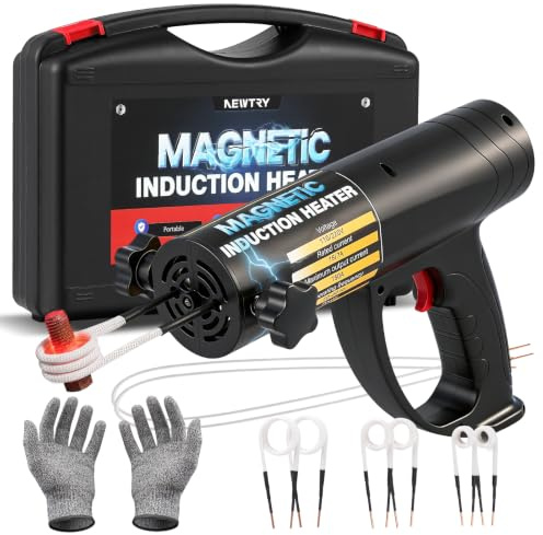 NEWTRY Chauffage induction 1500W 8 bobines dévisseur boulons rouillés 220V | Puissant, pour vis, écrous, facile à utiliser, durable, pour auto, atelier, haute efficacité, design portable, robuste