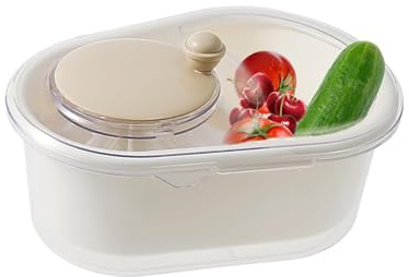 Salad Spinner - Fruta Vegetable Rasher | Rotación manual Produce un tazón de limpieza | Herramienta de enjuague vegetariana fácil de usar | Máquina de secado de greens de cocina para hierbas, bayas