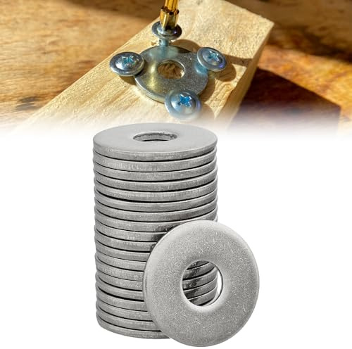 Rondelle Piatte Larghe, 20 Pezzi Rondelle Grandi M10, Spessori con Diametro Esterno Grande M10 X 25mm, Grandi Rondelle in Acciaio Inossidabile 304 per Viti e Dadi e Barra Filettata Riparazioni