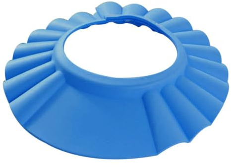 Eva Verstellbare Blau aus Duschhaube 80°c für Babys und Kinder | Leichtes Design, Schützt Beim Haarewaschen vor Wasser und Shampoo, mit Verstellbaren Druckknöpfen