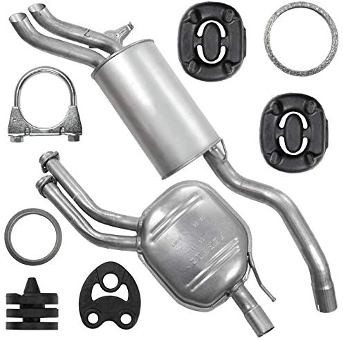 FERROZ Auspuff für Mercedes 260 300 W124 C124 T124 1984-1995 | Mitteltopf und Endtopf, Motoren: 2.6 -3.0 | Limousine, Coupe