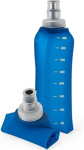 Genérico Botella de Agua Plegable para Running, 500 ml, Azul