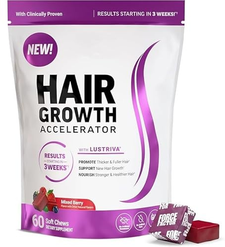 Dulces gelificados con sabor a bayas mixtas, 60 piezas, promoviendo un crecimiento del cabello más grueso, más fuerte y saludable.