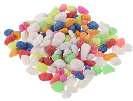 jojofuny Bunte Kleiner Kieselsteine 08 12cm 1 kg Farbechte Flusskiesel für Sukkulenten Aquarienkies und Pflanzendekoration Ziersteine für Vasen Hydrokultur und Gartengestaltung