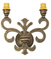 Applique ottone giglio 2 luci