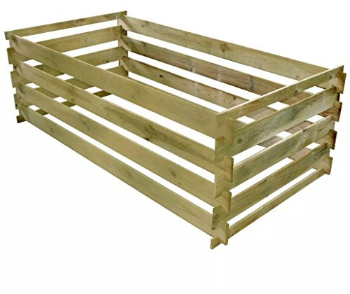 Festnight Compostiera a Stecche Pino Impregnato 160x80x58 cm