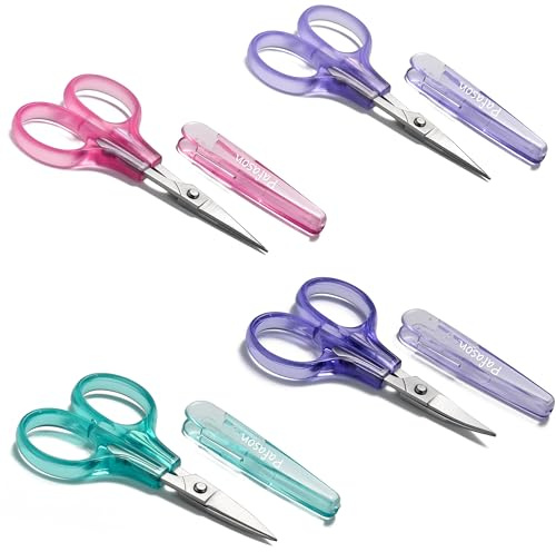 AFASON Piccolo Ricamo Forbici Set Curvo Diritto Punta per Quilting Cucito Maglieria Artigianato Punto Croce Uncinetto Filo Lana Carta Tessuto Dettaglio Taglio Multiuso