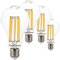 SUNSEED 4x Glühfaden LED classic Lampe E27 18W ersetzt 162W Warmweiß 2700K