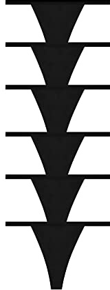 Nabtos Sexy Women's Underwear Cotton Panties G String T-Back Thongs Lingerie (Pack of 6) (Small, Black, s)