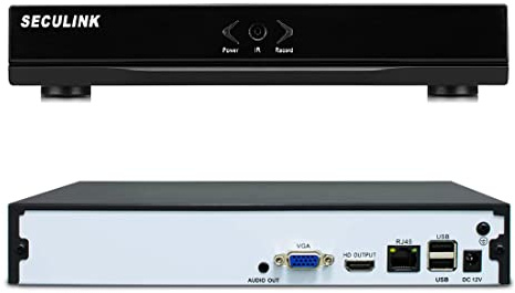 Seculink 32CH 4K-N NVR (1080p/3MP/4MP/5MP/8MP) Enregistreur vidéo réseau Super HD 2X HDD Cloud P2P Télécommande (pas de WiFi intégré)