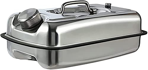 Bidón de gasolina de Metálico Recipientes gasoli Portátil 5L, 10L Tanque de combustible for automóvil de motocicleta Jerry Can Spare 304 Contenedor de gas de gasolina de acero inoxidable Combustible a