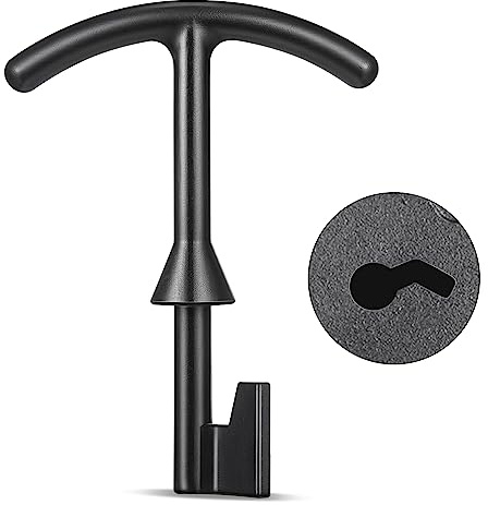 Feekoon 1 Pack 5.5'' Water Meter Box Key, Compatible with M07001 Water Meter Cover Key, Water Meter Cover/lid Opening Tool, Quality Metal T Wrench Hook to Access The Main Valve for Turning Water Off