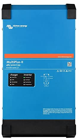 Victron Energy MultiPlus-II - Power Inverter - Pure Sine Wave Inverter Charger for 35 amp Battery - with PowerAssist Technology - UL Certified - 3000VA 48-Volt