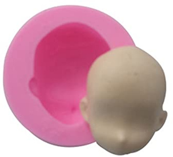 Moule à gâteau en silicone en forme de tête de poupée 3D - Fait à la main - Moule à chocolat pour fondants, décorations de gâteaux, outils de pâtisserie Zorq