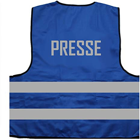 Warnweste - Signalweste - Presse - Warnweste mit reflektierendem Aufdruck ID: 004