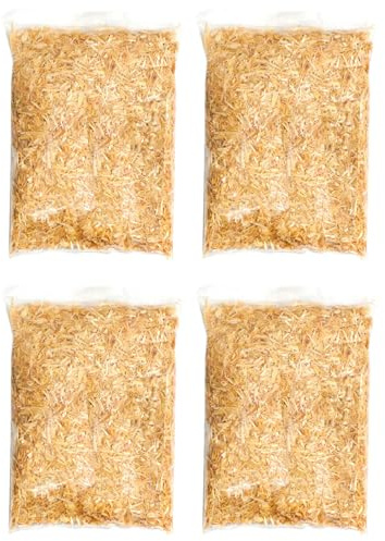 AC - Pack de 4 Bolsas de Paja triturada para belén - Accesorio para decoración en el Nacimiento - Ideal para los últimos Detalles