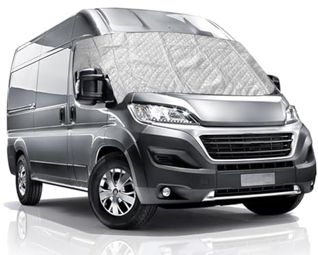 Housse de pare-brise de voiture pour Fiat Ducato 2006-2019, protection solaire externe, tapis thermique, imperméable, résistant aux intempéries et anti-UV