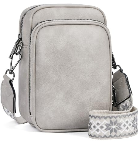 MUIIKOLA Handy Umhängetasche,RFID-Blockierung kleine Handytasche, Multifunktion Handy Umhängetasche Damen Leder,umhängetasche damen Breiter Gurt abnehmbarer Schultergur