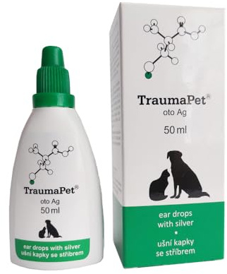 Gocce per Le Orecchie dei Cani TraumaPet OTO AG 50ml | Arricchite con Argento Colloidale NanoComplex | Ideali per Cani e Gatti | Efficaci Contro la Malassezia, infezioni batteriche e da lieviti.