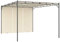 Keyroto Gazebo 4x3 Gazebo Pergola da Giardino Gazebo Esterno in Acciaio Pergola 4x3 con Tenda Laterale per Arredo Giardino, Terrazzo-Crema-4 x 3 x 2.25 m