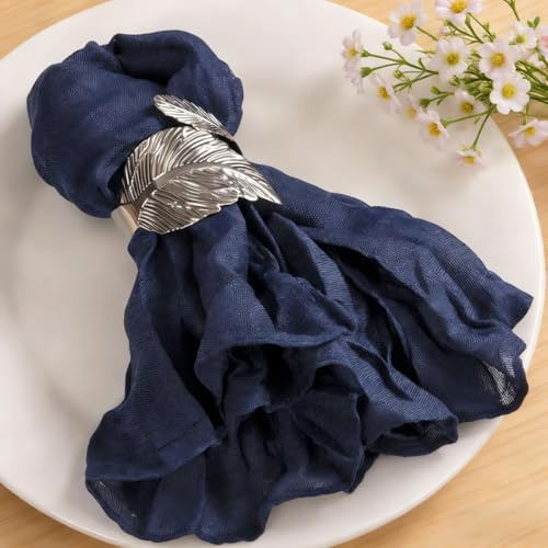 MLMC Seihtuch-Servietten, waschbar, wiederverwendbar, 53,3 x 53,3 cm, Boho-Tischservietten, für Brautparty, Hochzeit, Events, Tischdekoration, 60 Stück