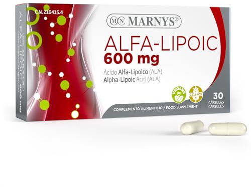 Alfa Lipoic 600mg - Antioxidante a nivel Cardiovascular y Neurológico - Ácido Alfa Lipoico - Apto para veganos y celíacos - 30 cápsulas vegetales para un mes