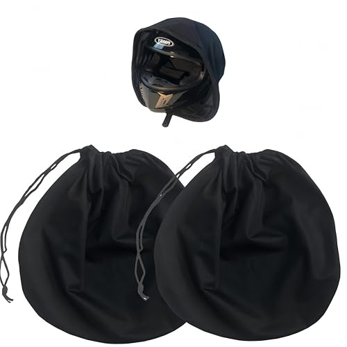 HJYDGJ 2 Stücke Motorradhelmtasche Mit Kordelzug Schwarz Helmbeutel Motorrad für Motorradhelm Helmtasche Reithelm für Motorradhelm Fahrradhelme Skihelme Basketball Fitness Outdoor-Mit Kordelzug