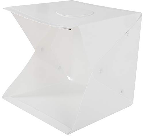 Rankomu Lightbox pieghevole a LED da 40 cm, softbox fotografico Brightn regolabile con sfondi a 6 colori, scatola luminosa portatile a LED per riprese con luce morbida