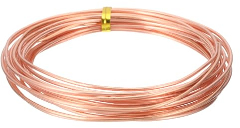 PATIKIL 99.9% Pure Copper Wire for Jewelry Making, 14 Gauge (1.6mm) Copper Craft Wire 14.8 Feet Beading Jewelry Making Supplies for Crafting Wreath Electroculture Gardening